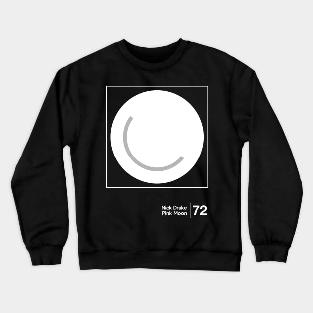 Pink Moon / Minimalist Style Graphic Artwork Crewneck Sweatshirt by saudade